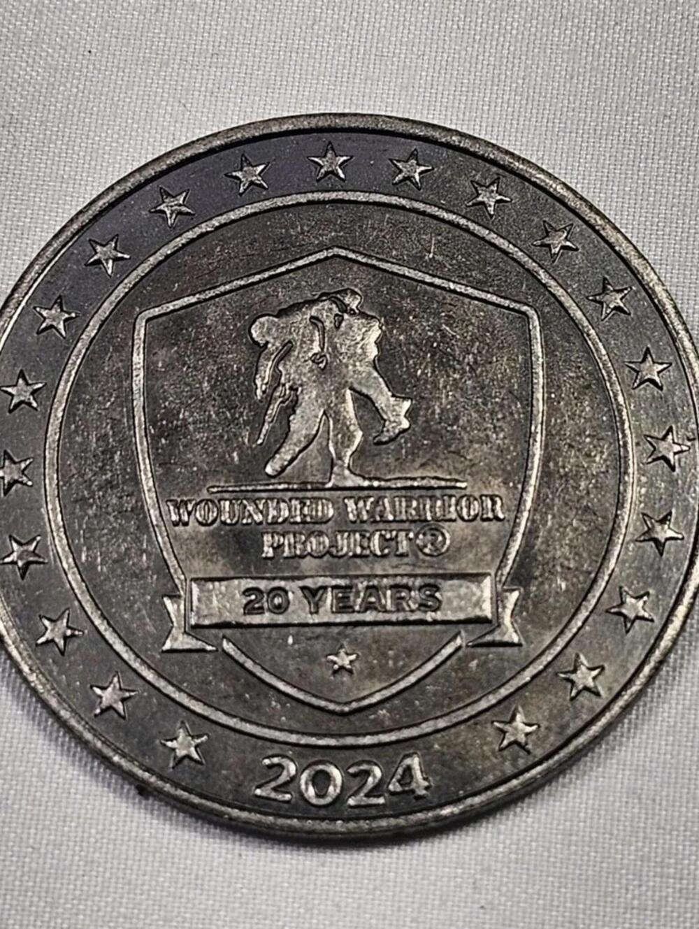 Wounded Warrior Project 2024 Celebrating 20 Years of Possible Challenge Coin